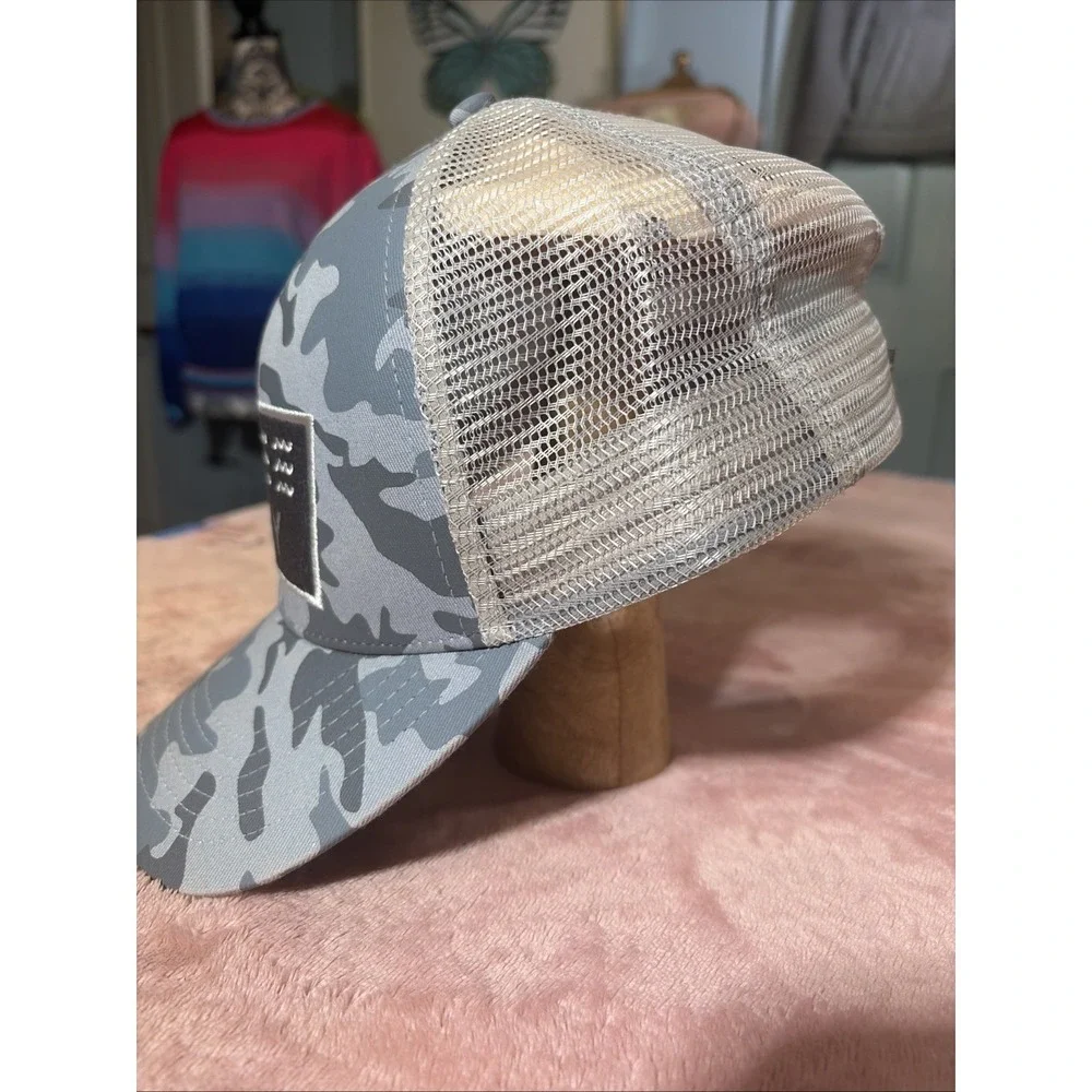 Free Fly Wave Snapback Blue Camo Mesh Trucker Hat Cap